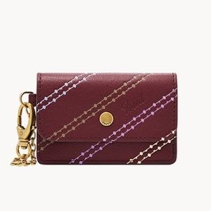 ✨Fossil Valerie Card Case Burgundy NWOT